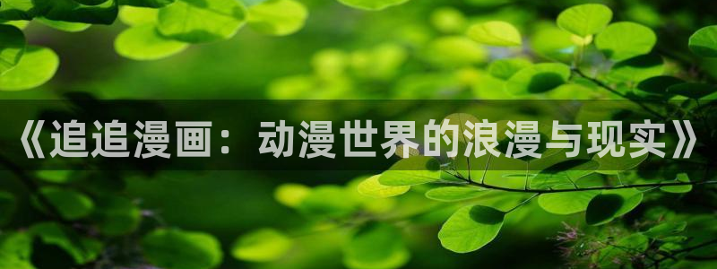 mignon动漫哔咔动漫：《追追漫画：动漫世界的浪漫与现实》